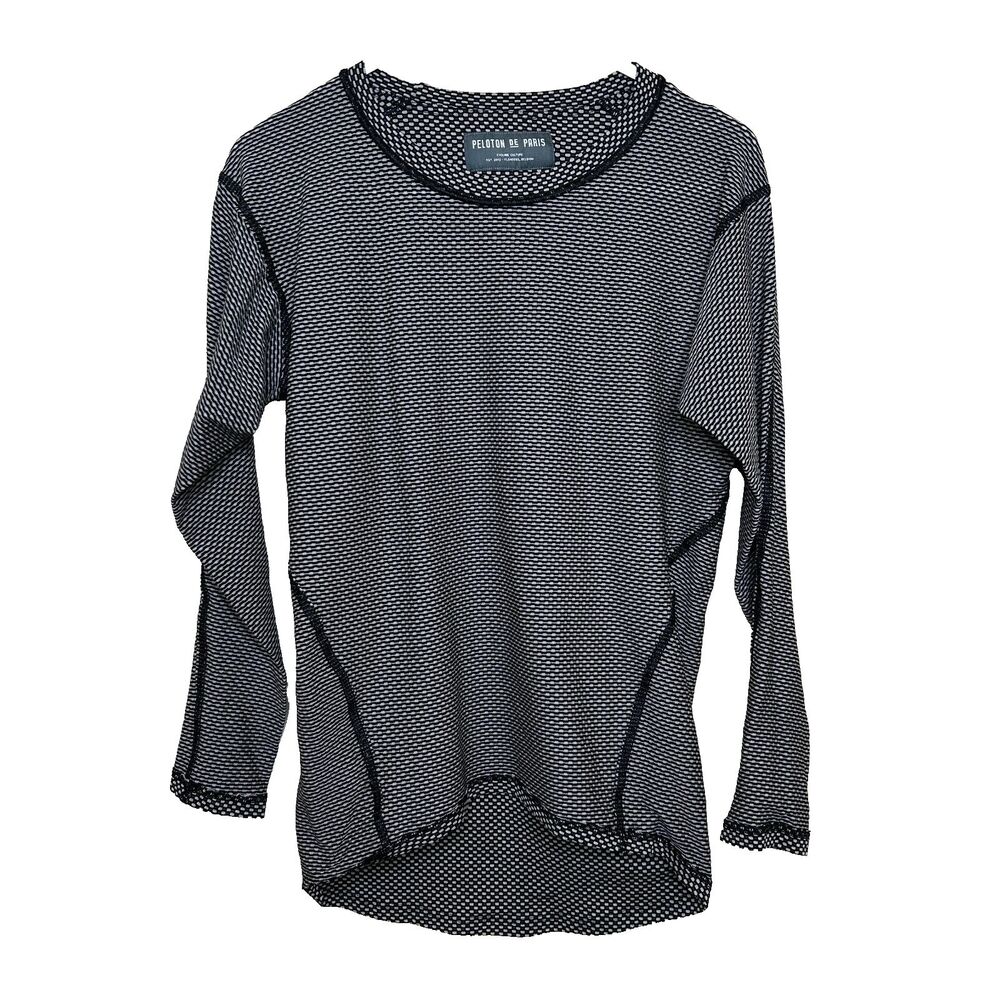 Peloton De Paris Shirt Unisex S Gray Base Layer Long Sleeve Gym Bicycle Cycling